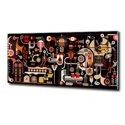 Foto schilderij op glas Koffieproductie