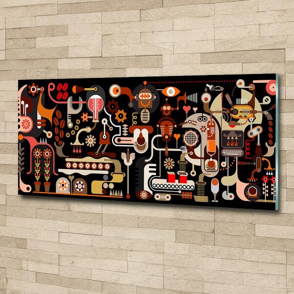 Foto schilderij op glas Koffieproductie