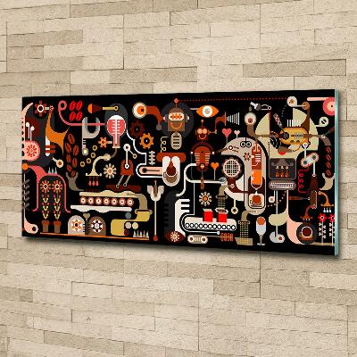 Foto schilderij op glas Koffieproductie