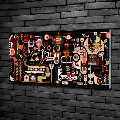 Foto schilderij op glas Koffieproductie