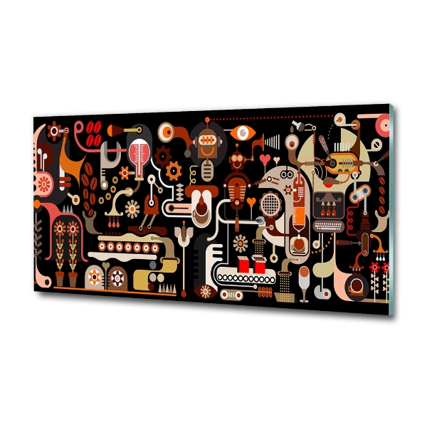 Foto schilderij op glas Koffieproductie