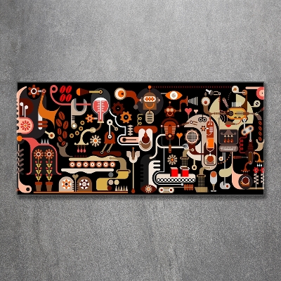 Foto schilderij op glas Koffieproductie