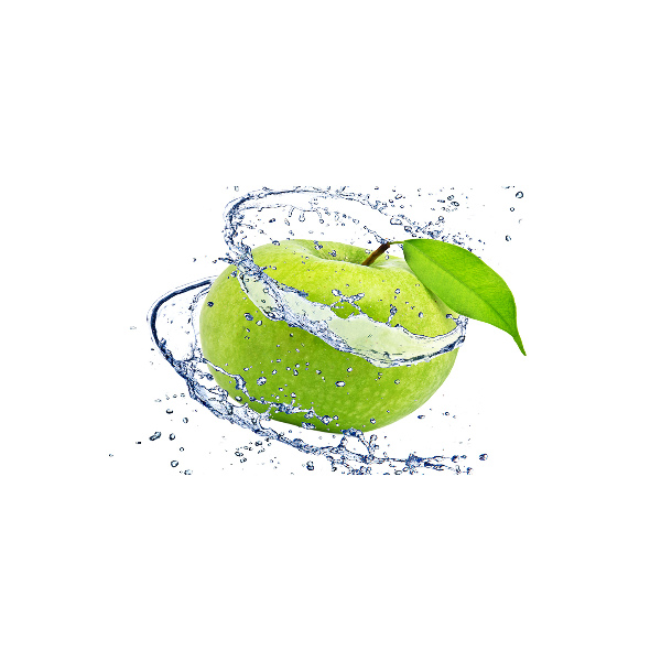 Foto schilderij op glas Groene appel