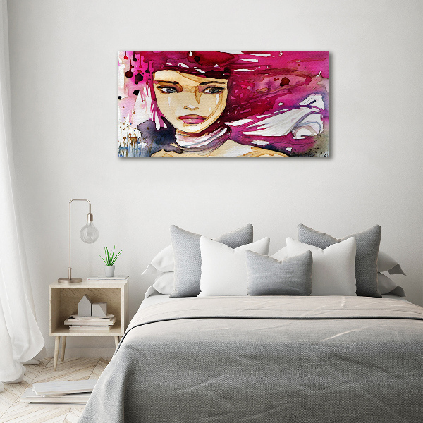 Schilderij op glas Abstracte vrouw