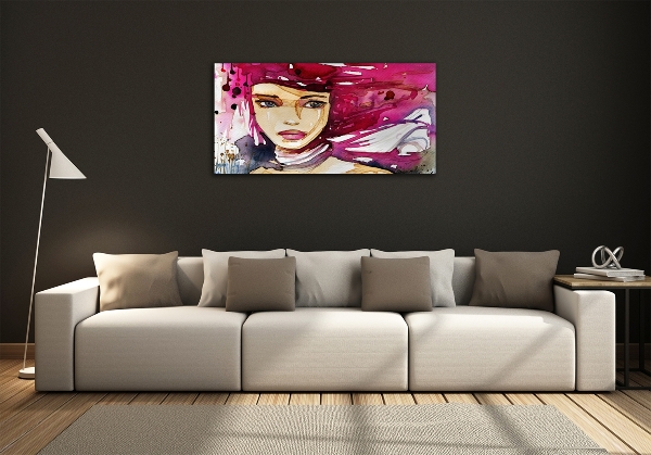 Schilderij op glas Abstracte vrouw