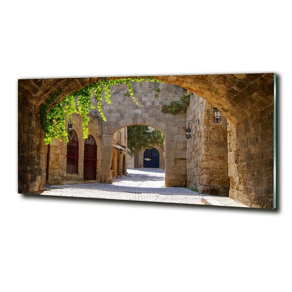 Glazen schilderij Charmante straatjes