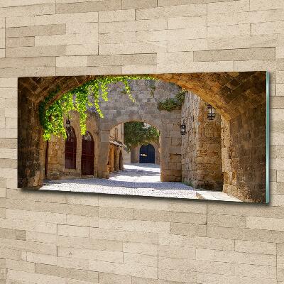 Glazen schilderij Charmante straatjes