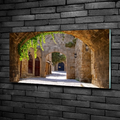 Glazen schilderij Charmante straatjes