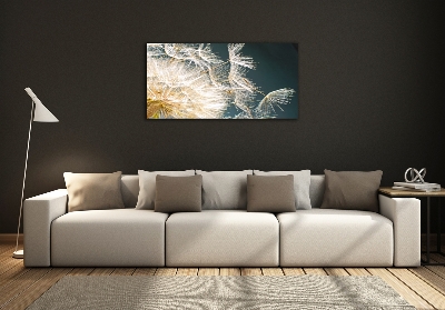 Foto schilderij op glas Paardenbloemzaden