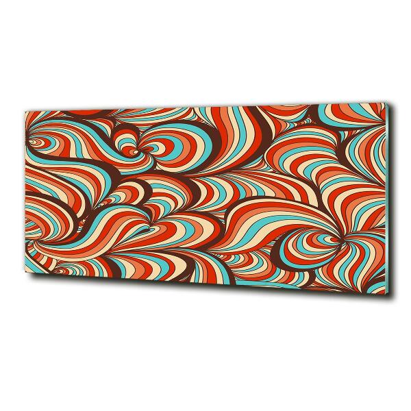 Schilderij glas Wervelend patroon