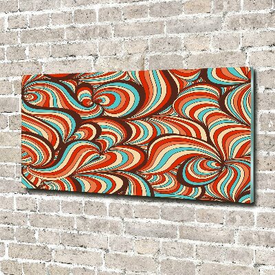 Schilderij glas Wervelend patroon
