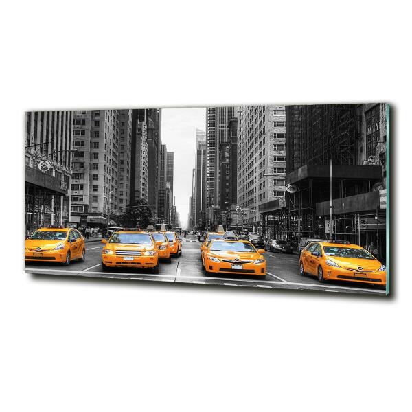 Schilderij op glas New Yorkse taxi's