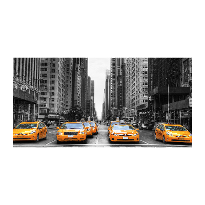 Schilderij op glas New Yorkse taxi's