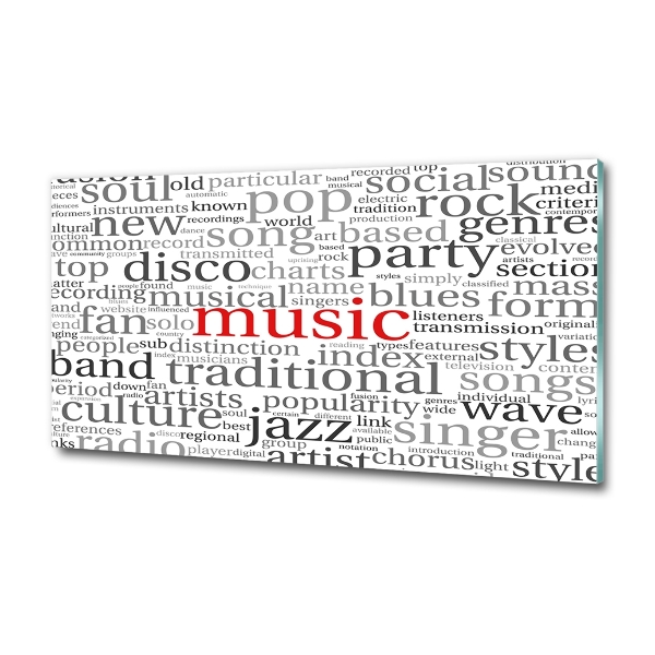 Glazen schilderij Muzikale genres