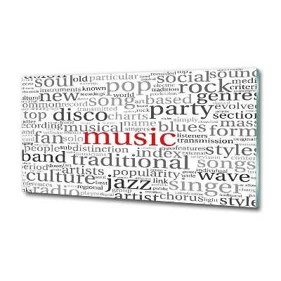 Glazen schilderij Muzikale genres