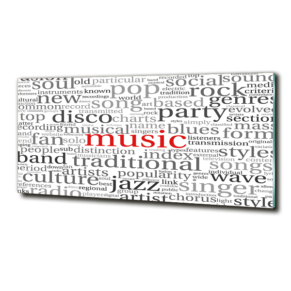 Glazen schilderij Muzikale genres