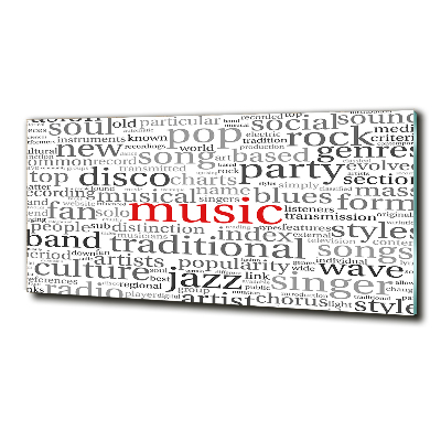Glazen schilderij Muzikale genres