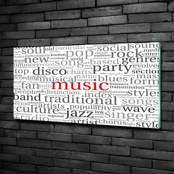 Glazen schilderij Muzikale genres