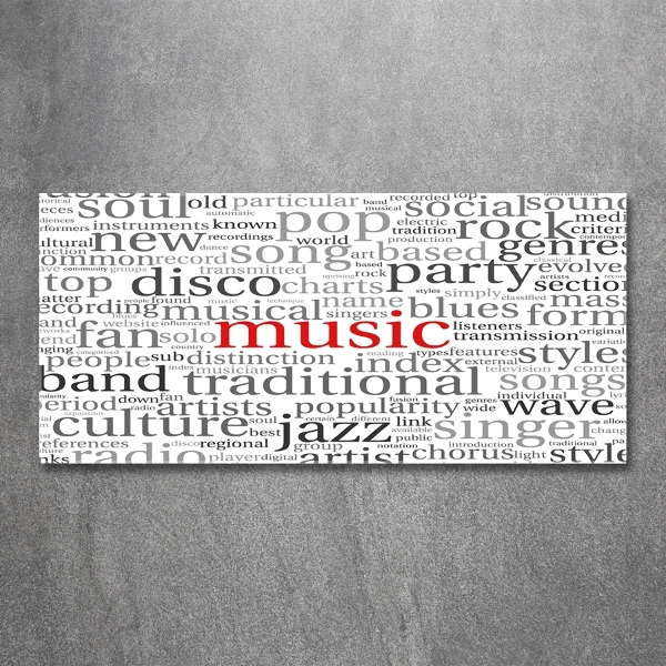Glazen schilderij Muzikale genres