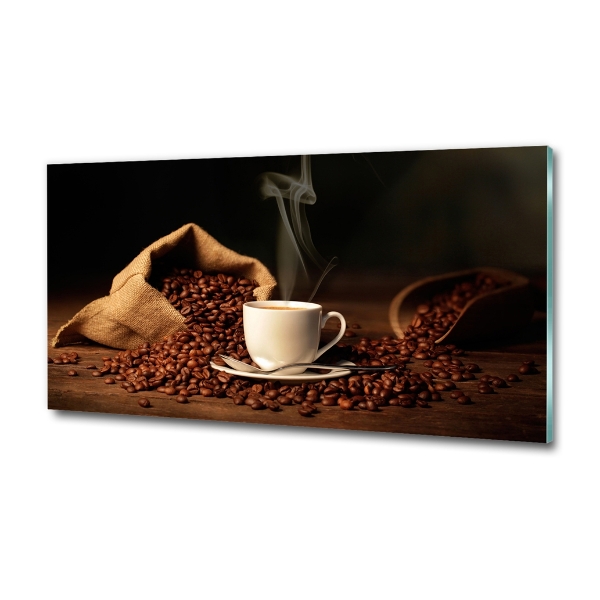 Schilderij op glas Koffie in een kopje