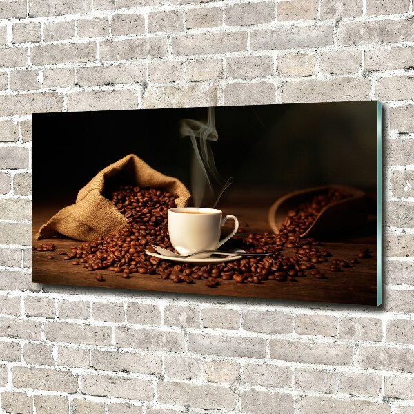 Schilderij op glas Koffie in een kopje