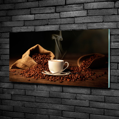 Schilderij op glas Koffie in een kopje