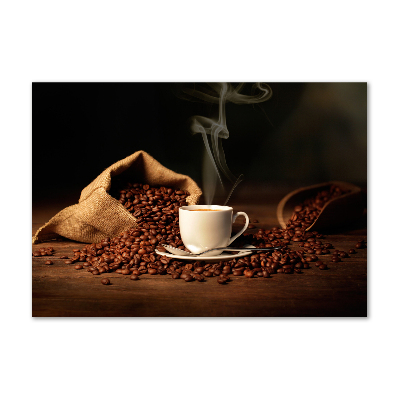 Schilderij op glas Koffie in een kopje