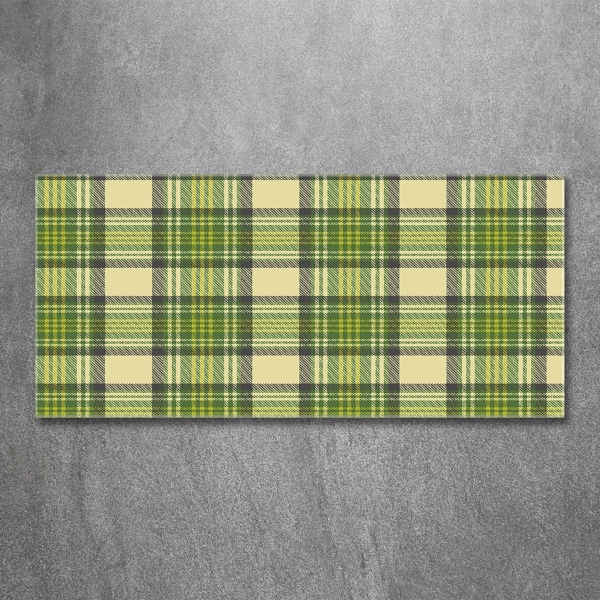 Glazen schilderij Groen geblokt