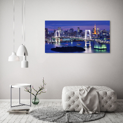 Schilderij glas Tokyo-brug