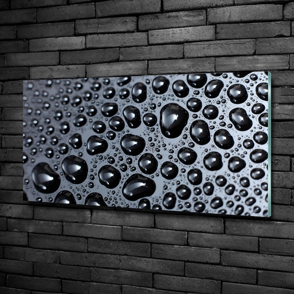 Foto schilderij op glas waterdruppels