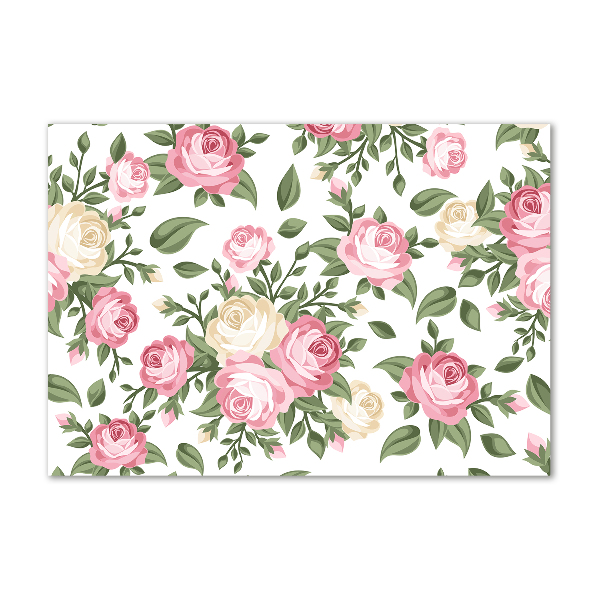 Schilderij op glas Rozen