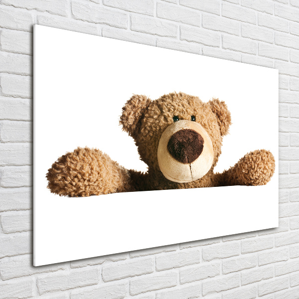 Foto schilderij op glas Teddybeer
