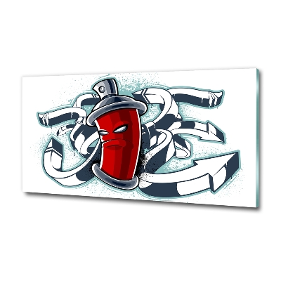 Schilderij glas Graffiti