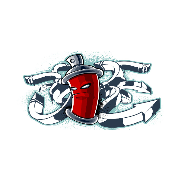 Schilderij glas Graffiti