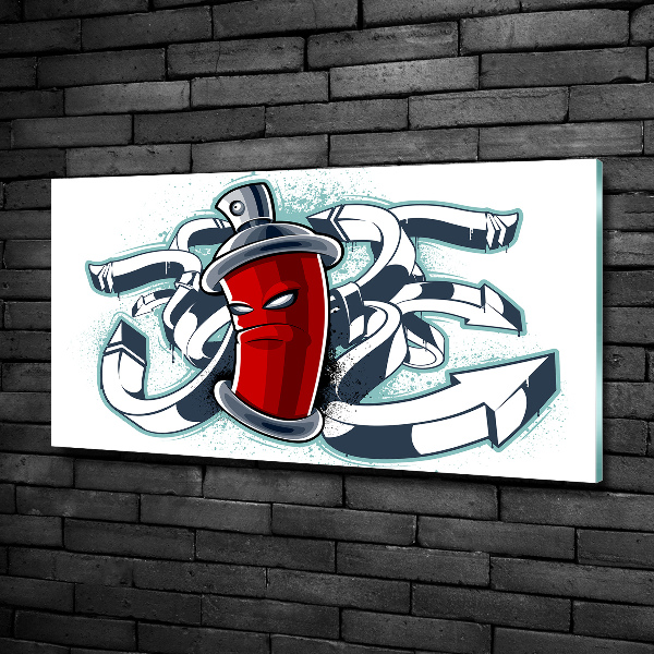 Schilderij glas Graffiti
