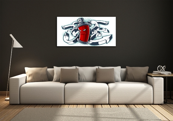 Schilderij glas Graffiti