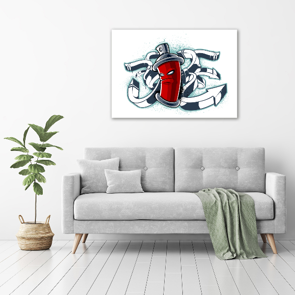 Schilderij glas Graffiti