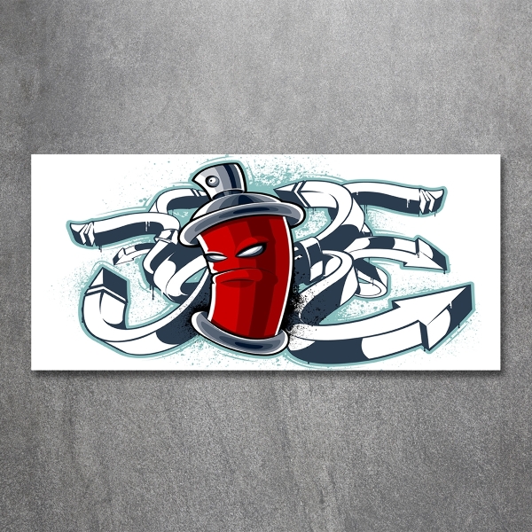 Schilderij glas Graffiti