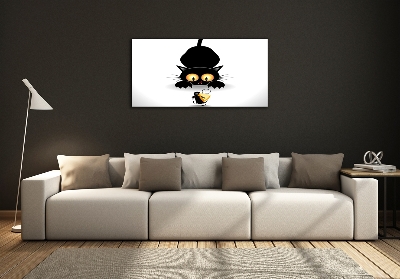 Schilderij op glas Kat en muis