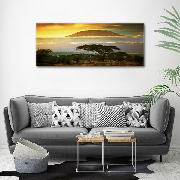 Glazen schilderij Kilimanjaro Kenia