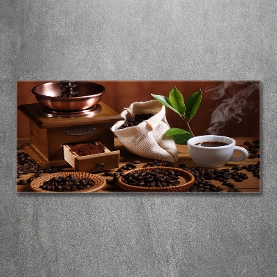 Schilderij glas Een kopje espresso