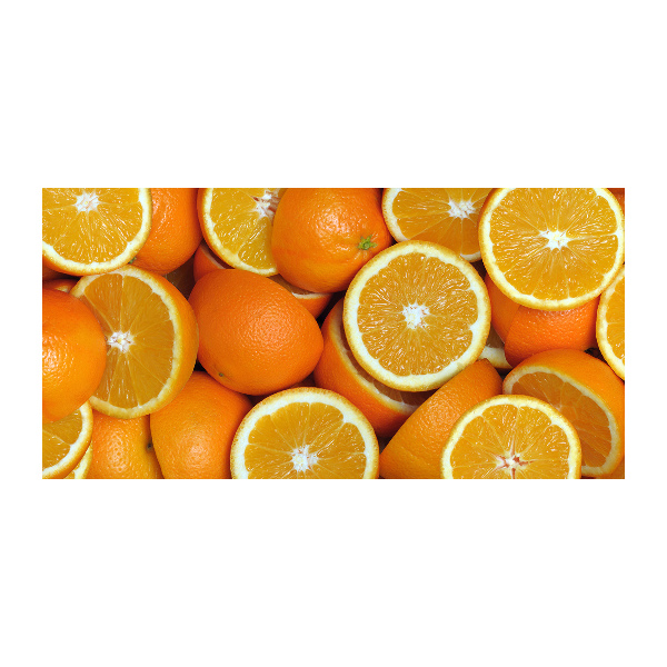 Glazen schilderij halve sinaasappels