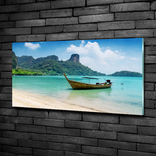 Schilderij op glas Boot