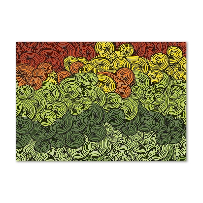 Schilderij glas Kleurrijke golven