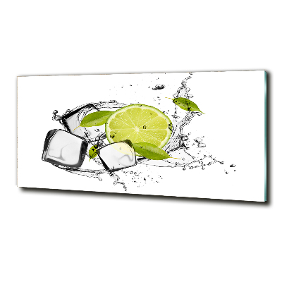 Glazen schilderij Limoen met ijs