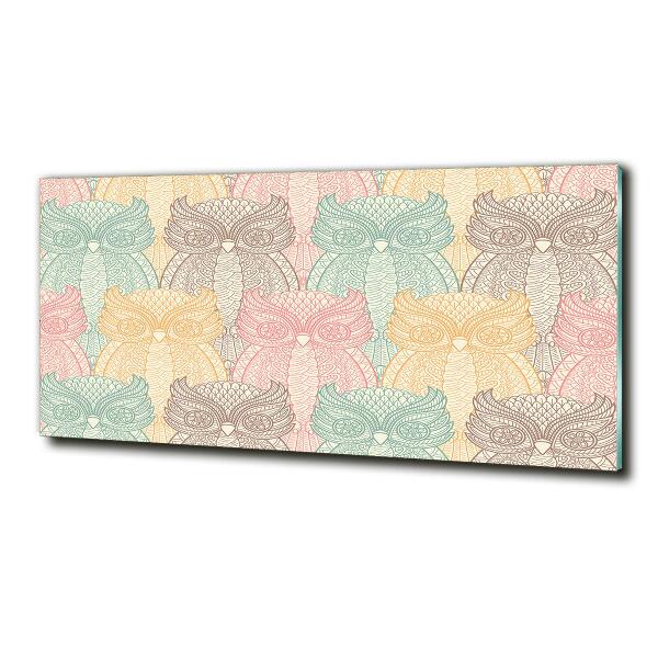 Foto schilderij op glas Uilen