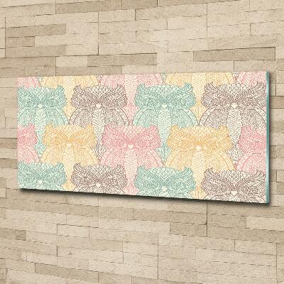 Foto schilderij op glas Uilen