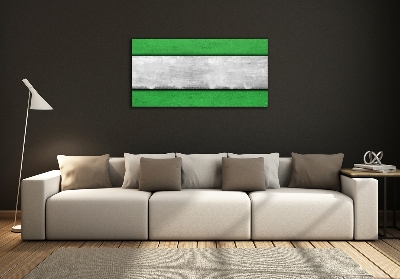 Schilderij glas Groene muur