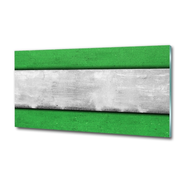 Schilderij glas Groene muur