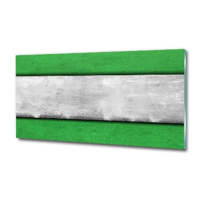 Schilderij glas Groene muur